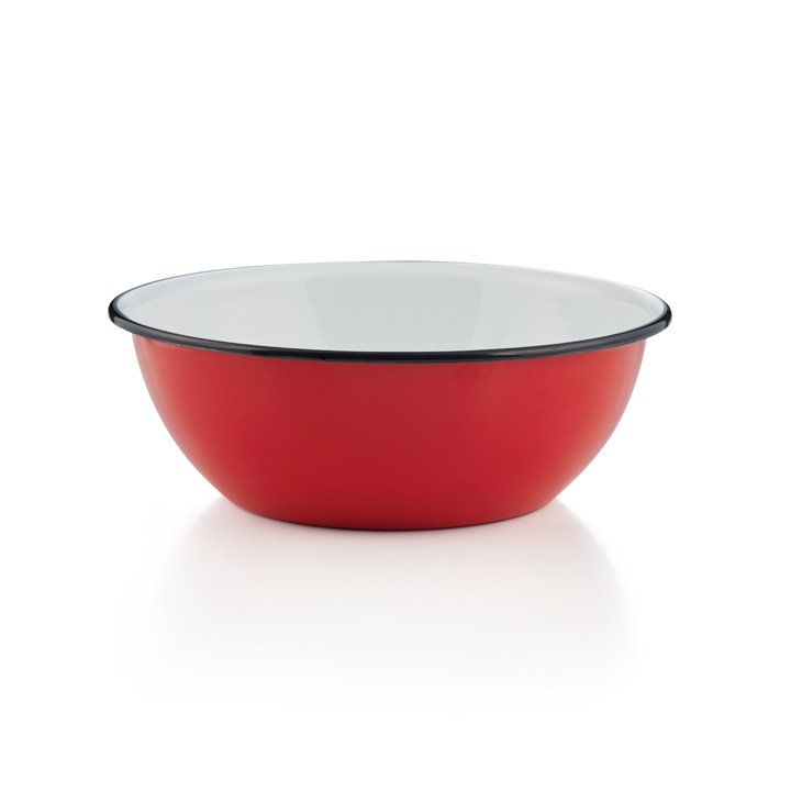 Emaille Schüssel Schale rot