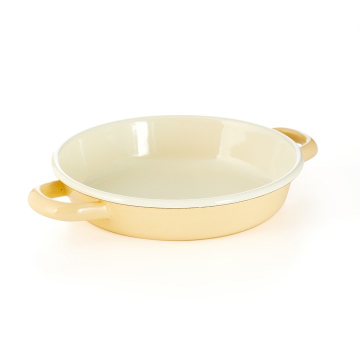 Riess Emaille Eierpfanne goldgelb pastell