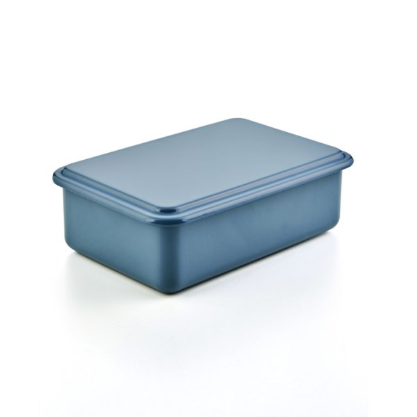 Riess Emaille Vorratsbehälter mit Deckel heidelbeerblau Serve + Store