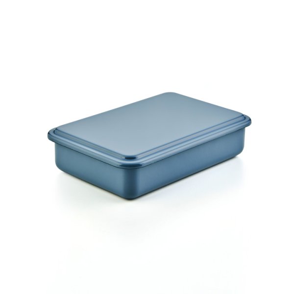 Riess Emaille Vorratsbehälter mit Deckel heidelbeerblau Serve + Store